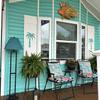 Board and Batten PVC Exterior Shutter with Palm Tree Cutout (11.5 inch x 38 inch) view 4
