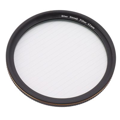 Blue Streak Special Effects Filter - Optical Glass Blue Streak Filter for Night with Captivating Streak Effects, Versatile Filter for Wide Applications (62mm)