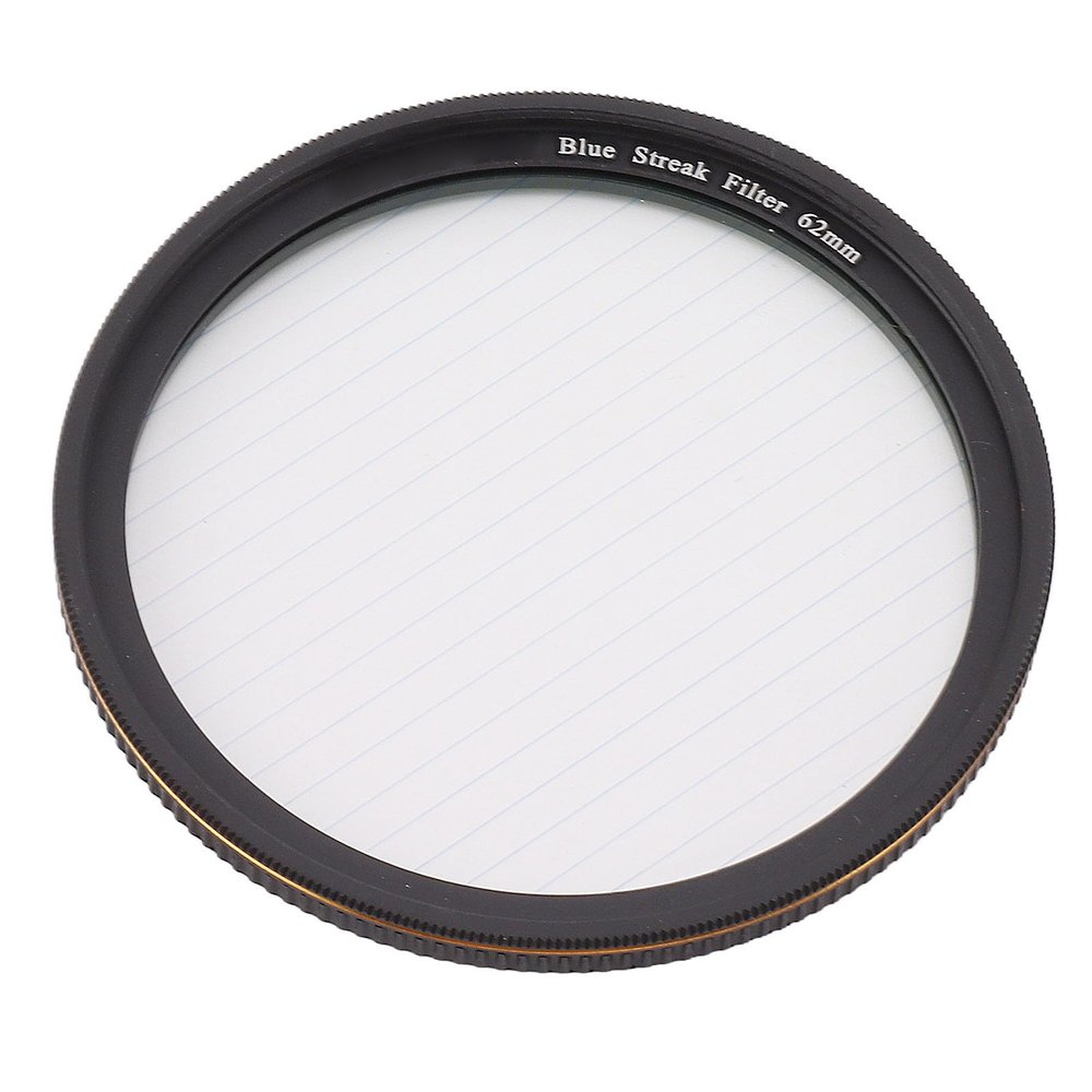 Blue Streak Special Effects Filter - Optical Glass Blue Streak Filter for Night with Captivating Streak Effects, Versatile Filter for Wide Applications (62mm)