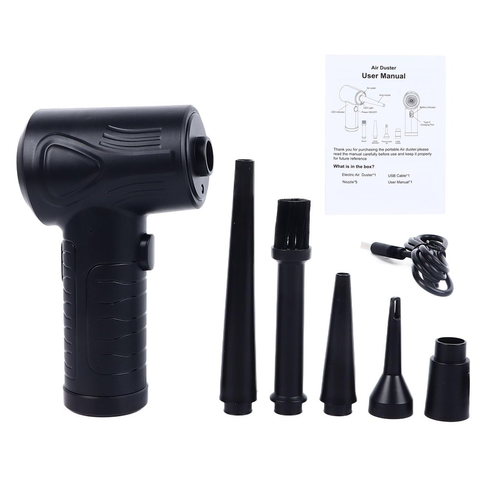 5500pa Cordless Air Blower, 3 Levels Adjustment, Portable Air Duster for Car, Computer, Home - Rechargeable, Long Lasting, Efficient Separation