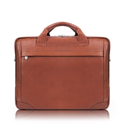 15" Medium Leather Laptop & Tablet Briefcase