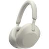 Sony WH-1000XM5 Wireless Noise Canceling Headphones with Auto Noise Canceling Optimizer, Crystal Clear Hands-Free Calling, and Voice Control, Silver (WH1000XM5/S) + Headphone Stand + USB Adapter view 2