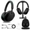 Sony WH-1000XM5 Wireless Noise Canceling Headphones with Auto Noise Canceling Optimizer, Crystal Clear Hands-Free Calling, and Voice Control, Black (WH1000XM5/B) + Headphone Stand + USB Adapter view 1