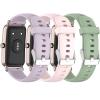 Chofit Soft Silicone Band Compatible with Amzhero D26/VPSTAY ALB1/RLQA Band 3 for Women Men,Quick Release Wristbands Replacement Strap for Amzhero D26 (Purple&Pink&LightGreen) view 1