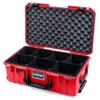 ColorCase Pelican Air 1535 Carry-on Case Red - Medium Size Waterproof Case with TrekPak Divider System & Convoluted Lid Foam - Black Handles & Latches view 1
