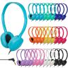 TJZXGUI 100 Pack Bulk Headphones for Classroom School,Wholesale Earphones Class Set for Students Teens and Adult10 Colors view 1