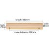 DubMag Wood Handle,Wardrobe Handles,2 PCS Modern Drawer Kitchen Cupboard Strip Pulls Bathroom Wardrobe Handle Furniture Dresser,with Screw (Length: 132mm) (Size : Length: 300mm) view 2