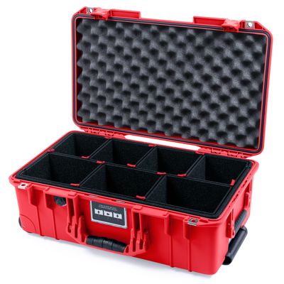 ColorCase Pelican Air 1535 Carry-on Case Red - Medium Size Waterproof Case with TrekPak Divider System & Convoluted Lid Foam - Red Handles & Latches