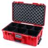 ColorCase Pelican Air 1535 Carry-on Case Red - Medium Size Waterproof Case with TrekPak Divider System & Convoluted Lid Foam - Red Handles & Latches view 1