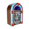 VICTOR Wilshire Desktop Bluetooth Jukebox with FM Radio, Built-in Stereo Speaker and Multicolor LED Lighting, Mahogany (VDTJ-1450-MH) view 1