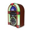 VICTOR Wilshire Desktop Bluetooth Jukebox with FM Radio, Built-in Stereo Speaker and Multicolor LED Lighting, Mahogany (VDTJ-1450-MH) view 2
