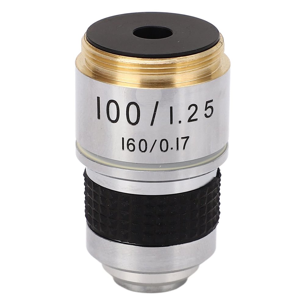 100X Microscope Objective RMS Size Fall Resistant Professional Objective Lens Replacement Upgrade Your Microscope Power Clarity