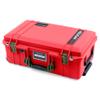 ColorCase Pelican Air 1535 Carry-on Case Red - Medium Size Waterproof Case with Mesh Lid Organizer Only - OD Green Handles & Latches view 2