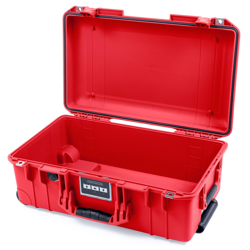 ColorCase Pelican Air 1535 Carry-on Case Red - Medium Size Waterproof Case with Mesh Lid Organizer Only - Red Handles & Latches