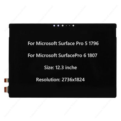 12.3" Replacement Screen for Microsoft Surface Pro 5 1796 Pro 6 1807 LCD Touch Screen Display Digitize Assembly 2736x1824 Panel (Pro 5 Pro 6)