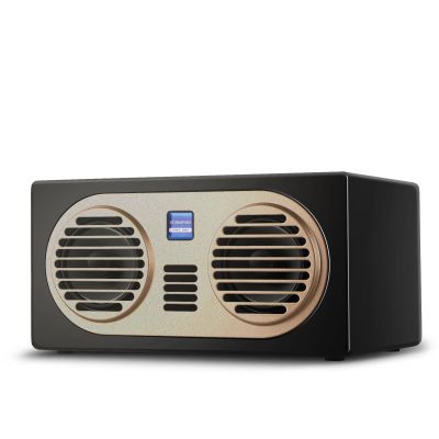 STUDIOFINIX Bluetooth Speakers Wireless Home Audio Speaker System 4 Inches 100W Wooden Retro Bookshelf Speakers with Bluetooth for Home, Party,Office(Black)