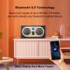 STUDIOFINIX Bluetooth Speakers Wireless Home Audio Speaker System 4 Inches 100W Wooden Retro Bookshelf Speakers with Bluetooth for Home, Party,Office(Black) view 2