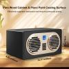 STUDIOFINIX Bluetooth Speakers Wireless Home Audio Speaker System 4 Inches 100W Wooden Retro Bookshelf Speakers with Bluetooth for Home, Party,Office(Black) view 4