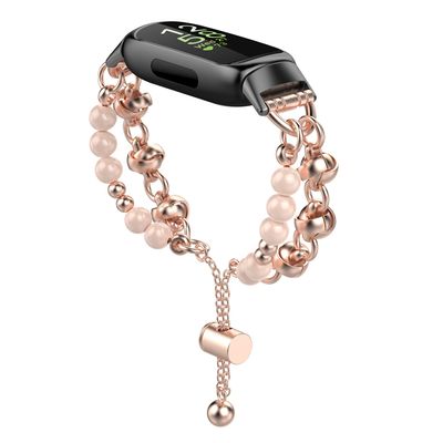 Huadea Beaded Bracelet Compatible with Fitbit Inspire 3/2 Band, Fashion Handmade Dressy Jewelry Strap Replacement for Fitbit Inspire 3 Bands for Women Men