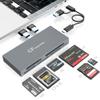8 in 1 CFexpress Type B Card Reader with 2 10Gb USB, USB3.2 Gen2 10Gbps CF Express Reader hub for CFexpress Type B/SD/TF/CF/XD/MS/USB, CFexpress Adapter Hub Read 6 Cards and 2USB Simultaneously view 1