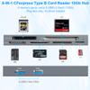 8 in 1 CFexpress Type B Card Reader with 2 10Gb USB, USB3.2 Gen2 10Gbps CF Express Reader hub for CFexpress Type B/SD/TF/CF/XD/MS/USB, CFexpress Adapter Hub Read 6 Cards and 2USB Simultaneously view 2
