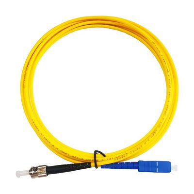 Single Mode Single Core Fiber Optic Patchcord SC-ST Single Mode Fiber Optic Fiber Optic Patchcord Pigtail Patchcord Fiber Optic Cable Yellow Single : 3m