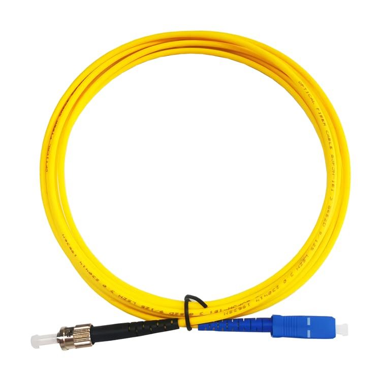 Single Mode Single Core Fiber Optic Patchcord SC-ST Single Mode Fiber Optic Fiber Optic Patchcord Pigtail Patchcord Fiber Optic Cable Yellow Single : 3m