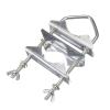 Superbat Double Antenna Mast Clamp 2-Sets Antenna Mast to Mast Clamp V Jaw Block with U Bolts,Heavy Duty Mast to Mast Mount Bracket Kit for Outside Antennas,Flag Pole,Umbrella Parasols view 2