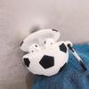 Silicone Case Compatible with AirPods 1st/2nd Generation Charging Case Shockproof Protective Cover Anti-Scratch Rubber Bumper Case Creative Football Exact Fit Replacement Case with Carabiner view 2