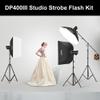 Godox 3Pack DP400III 1200W Studio Strobe Flash Lighting Kit with 3* Light Stand 3* Grid Softbox 1 * 5-in-1 Reflector 1* Bag for Portrait Photography Studio Shooting view 2
