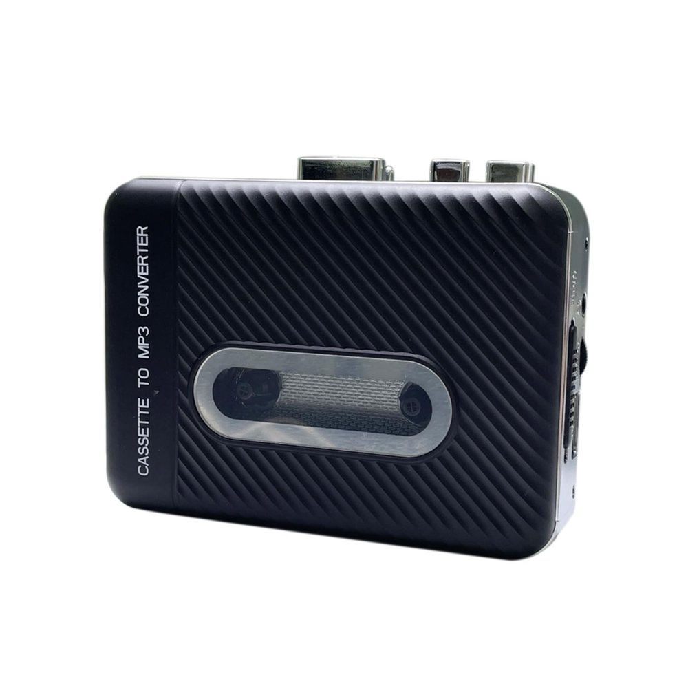 Docooler Cassette Player Cassette to MP3 Converter Portable Tape Player Walkman Tape Cassettes to MP3 Built-in MicrophoneSpeaker Headphone Jack Cassette to MP3 via SD Card Convert - Black