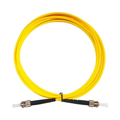 Single Mode Single Fiber Patchcord ST-ST Single Mode Fiber Optic Fiber Patchcord Pigtail Patchcord Fiber Optic Cable Yellow Single Length: 15m