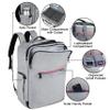 AMYMOONER Extra Large Travel Backpack for Men Women Airline Approved Carry On Backpack with USB Charging Port & Luggage Strap, 17 Inch Laptop Backpack for College Weekender Business Grey view 3