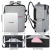 AMYMOONER Extra Large Travel Backpack for Men Women Airline Approved Carry On Backpack with USB Charging Port & Luggage Strap, 17 Inch Laptop Backpack for College Weekender Business Grey view 4