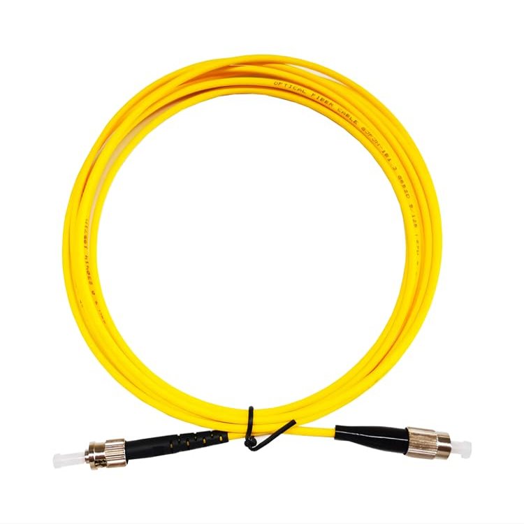 Single Mode Single Core Fiber Optic Patchcord FC-ST Single Mode Fiber Optic Fiber Patchcord Pigtail Patchcord Fiber Optic Cable Yellow Single Length : 10m