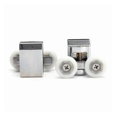 SBTRKT 2Pcs Double Sliding Shower Glass Door Upper Rollers Wheel Runners DIY 23mm