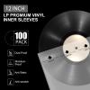 100-Pack 3-Ply Vinyl Sleeves Inner - 12 Inch Vinyl Protective Sleeves LP Album Cover,3 Layer Anti Static Rice Paper LP Sleeves Protect Your LP Collection (Inner Sleeves-Square) view 2