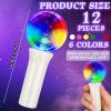 Baquler 12 Pcs LED Light up Wand Disco Ball, 3 Flash Modes,Colorful view 2