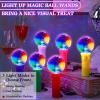 Baquler 12 Pcs LED Light up Wand Disco Ball, 3 Flash Modes,Colorful view 4