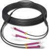 100 Feet (30 Meters) Armored OM4 LC to LC Fiber Patch Cables, 10gb/40gb/100gb Multimode LC Fiber Optic Cable Indoor/Outdoor, Duplex MMF 50/125m LC, LSZH Black OD-3.0mm, Length Options: 5m~500m view 1