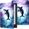 Case for 6.8" Kindle Paperwhite (11th Generation-2021) & Signature Edition PU Leather Slim Smart Cover with Auto Wake/Sleep for Kindle Paperwhite 2021 E-Reader, Art Dolphin view 1