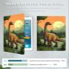 Case for 6.8" Kindle Paperwhite (11th Generation-2021) & Signature Edition PU Leather Slim Smart Cover with Auto Wake/Sleep for Kindle Paperwhite 2021 E-Reader, Art Dinosaur view 3