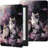 GFRGTFHYT Case for 6" Kindle (11th Generation, 2024/2022 Release) Slim PU Leather Adjustable Multi-Angle Smart Shell Cover with Auto Wake/Sleep for Kindle 2024/2022 11th Gen e-Reader,Cute Pink Cats view 1