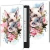 GFRGTFHYT Case for 6" Kindle (11th Generation, 2024/2022 Release) Slim PU Leather Adjustable Multi-Angle Smart Shell Cover with Auto Wake/Sleep for Kindle 2024/2022 11th Gen e-Reader,Art Pigs view 1