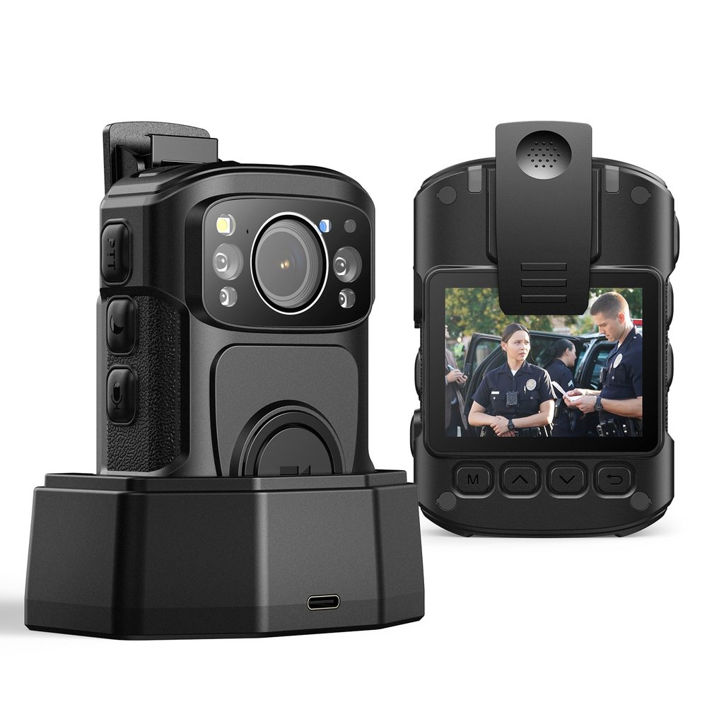 BOBLOV B4K5 256GB 4K Body Camera,3400mAh IP68 Waterproof GPS Police Body Cams for 11Hrs Video Record, Provide Charging Dock, Night Vision Video Camcorder for Personal, Guard Civilians(256GB)