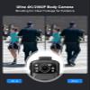 BOBLOV B4K5 256GB 4K Body Camera,3400mAh IP68 Waterproof GPS Police Body Cams for 11Hrs Video Record, Provide Charging Dock, Night Vision Video Camcorder for Personal, Guard Civilians(256GB) view 2