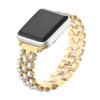 CarXs Wristband for Apple Watch 38mm 40mm 41mm 42mm 44mm 45mm 49mm Stainless Steel Accessory Wristband for IWatch 9/8/7/6/5/4/3/2/1/SE Series Women (Golden,38-40-41 MM) view 1