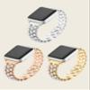 CarXs Wristband for Apple Watch 38mm 40mm 41mm 42mm 44mm 45mm 49mm Stainless Steel Accessory Wristband for IWatch 9/8/7/6/5/4/3/2/1/SE Series Women (Golden,38-40-41 MM) view 2