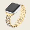 CarXs Wristband for Apple Watch 38mm 40mm 41mm 42mm 44mm 45mm 49mm Stainless Steel Accessory Wristband for IWatch 9/8/7/6/5/4/3/2/1/SE Series Women (Golden,38-40-41 MM) view 3