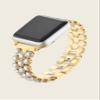 CarXs Wristband for Apple Watch 38mm 40mm 41mm 42mm 44mm 45mm 49mm Stainless Steel Accessory Wristband for IWatch 9/8/7/6/5/4/3/2/1/SE Series Women (Golden,38-40-41 MM) view 4